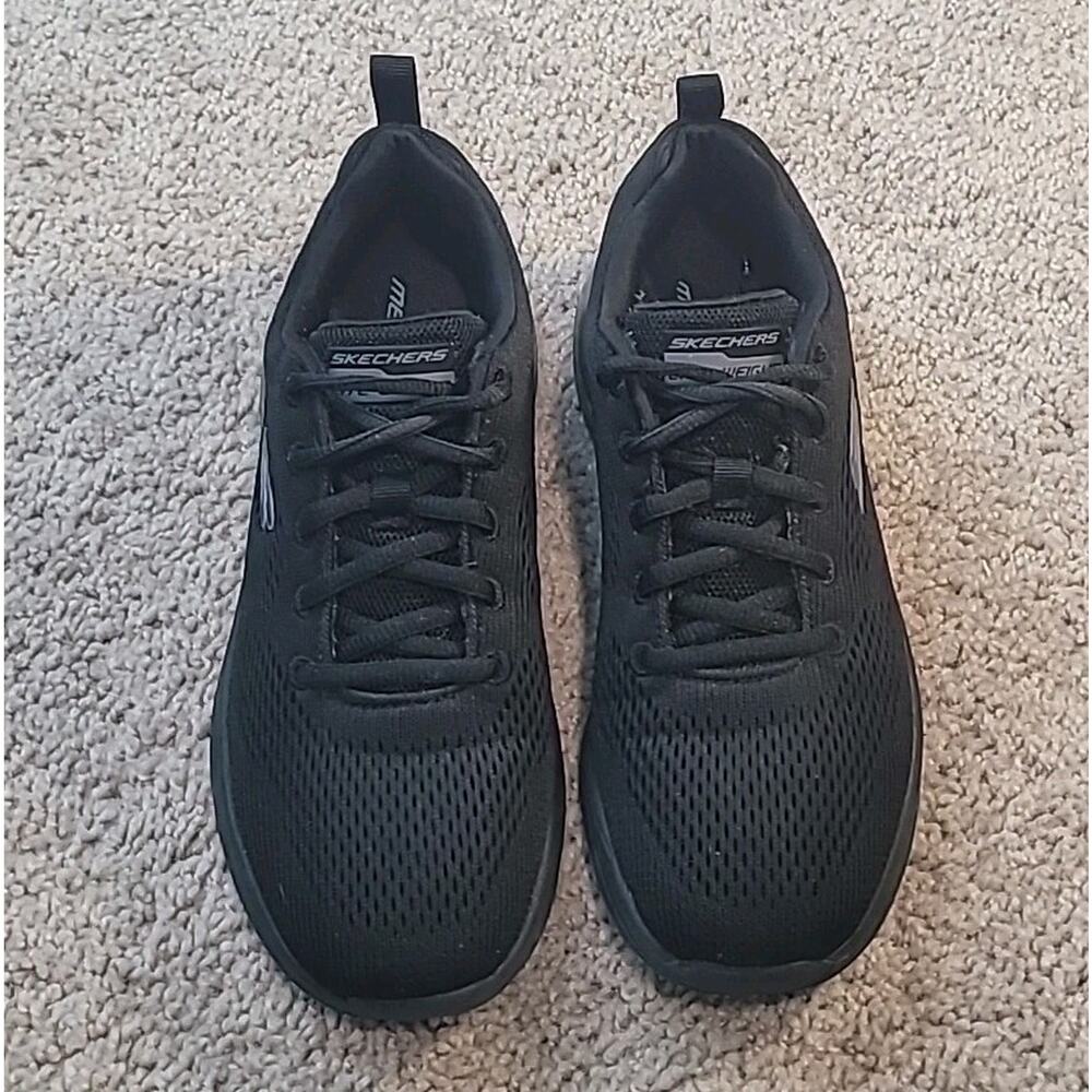 Skechers Memory Foam Sneakers Women 6.5 Black Lightweight Comfort